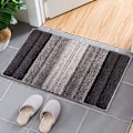 Miniatyrbillede 5 af 5: Mikrofiber-bademåtte, blød skridsikker bademåtte, elegante stribede Shaggy-bademåtter til badeværelse 45x70 cm - (gradient grå),