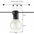 Miniatyrbilde 3 av 5: Utendørs Fairy Lights, koblebare Fairy Lights 7.6M 25 G40 pærer med 3 reservepærer for festhage bryllup uteplass