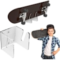 Miniatyrbilde 3 av 5: (Hvit) Skateboard Longboard Display Stativ Veggmontert Soverom Stue Dekorativ Akryl Skateboardhenger