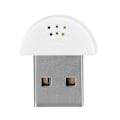 Miniatyrbillede 1 af 8: Bærbar USB Mini Studio Mikrofonadapter til PC - Hvid Lydoptagelsesmikrofon White