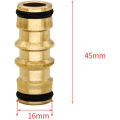 Miniatyrbilde 2 av 5: 2-pack messing hageslangekobling for hageslangekran, dobbel messing hannkobling,