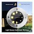 Miniatyrbild 2 av 5: 8LED/underjordsljus, varmt ljus, rostfritt stålmaterial, 8LED underjordiskt ljus, LED underjordiskt ljus, lämplig för