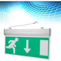 Miniatyrbild 4 av 5: LED-nödutgångsljus, LED-nödsignalljus, gröna säkerhetsevakueringsljus för köpcentra, stormarknader, s