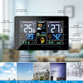 Miniatyrbild 4 av 5: Trådlös sensor väderstation DCF radiotermometer Hygrometer Barometer Digital inomhus utomhus månfas LCD-skärm