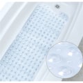 Miniatyrbillede 2 af 3: 100*40cm Gennemsigtig forlænget Badeværelse Anti-Slip måtte PVC Materiale Badekar Anti-Slip måtte Sugekop Gulvmåtte Househol