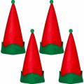 Miniatyrbild 1 av 5: Bitar Röd filt tomte hattar jul tomte tomte hatt julfest kostym gynnar presenter tillbehör för tonåringar
