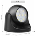 Pikkukuva 3 / 5: Ulkoseinävalaisin liiketunnistimella | 1000 lumenin LED-ulkovalaistus | Akkukäyttöinen johdoton valaistus | 360 astetta