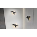 Miniatyrbillede 4 af 5: Vivid Bird væglampe, retro antik væglampe Stilfuld fuglevæglampet — Sort, hvidt lys,