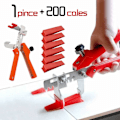 Miniatyrbilde 5 av 5: Tile Leveler Leveling System Kit for keramiske veggbyggeverktøy (200 kiler + 1 klemme)