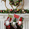 Miniatyrbild 4 av 5: Julstrumpa Hängmantelstrumpa, Presentpåse Godispåse, Tomte, 2st LYCXAMES