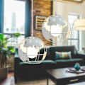 Miniatyrbilde 3 av 5: Lysekrone Pendel Lampe Metal Earth Shade E27 Industriell taklampe for soverom Stue Bar Kjøkken - Hvit - Whi