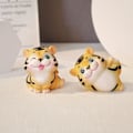 Pikkukuva 2 / 4: 3 kpl Sarjakuva Tiger Animal Shape Funny Expression Doll Keltainen