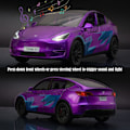 Miniatyrbillede 4 af 11: Til Tesla Model Y Alloy Die Cast Legetøjsbil Model Y Sound & Light T white