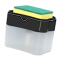 Miniatyrbillede 4 af 8: Holdbar Plastik Opvaskemiddel Dispenser: Besparende Trykdesign med Stor Kapacitet til Køkken og Hjem - Sort