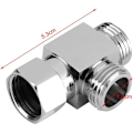 Miniatyrbilde 3 av 5: Way Shower Avledningsventil G1/2in Vann Separator Dusj Adapter Tilbehør Dusjhode for bad