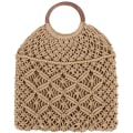 Miniatyrbilde 1 av 3: Mesh hulvevd veske camel