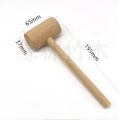 Miniatyrbillede 3 af 3: Træhammer Massivt Træ Krabbehammer Legetøj Mallet Bambus Vin Træhammer Håndlavet Hammerslag Golden Egg Trækagehammer,