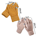 Miniatyrbild 2 av 5: Vinter Touchscreen Handskar Varmstickade handskar Elastiska manschett Vinterhandskar style 2