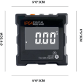 Miniatyrbillede 2 af 4: 360° LCD digitalt hældningsmåler Magnetisk digitalt hældningsmåler Elektronisk hældningsmåler, automatisk sluk, med magnetisk bagside