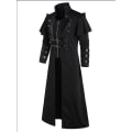 Miniatyrbild 3 av 5: Steampunk Smokingjacka för män Gothic Coat Halloween Kostym M Black