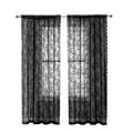 Miniatyrbillede 1 af 5: Sorte blondeforhæng 2 stk Sort 100 x 200 cm Sort Black[ht] Black 100 x 200 cm