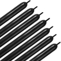 Miniatyrbillede 1 af 5: makron makron lang stribe ballon sort ballon stribe 100 stk,