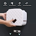 Miniatyrbillede 5 af 5: Punch Free Toilet Paper Box 304 Rustfrit Stål Vægmonteret Toiletpapir Holder Under Skab Køkken Eller Badeværelse Rulleholder Hvid,