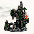 Miniatyrbillede 3 af 4: Akvariesten for at undgå træhuller, harpiksdekoration til akvarielandskab (L077 High Mountain og Whitewater Rockery, 18*9,5*21 cm),