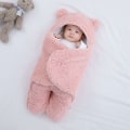 Miniatyrbillede 2 af 5: Unisex baby-svøbtæppe, børnepasnings-græstaske, svøbe-sovepose med hætte Nyfødt-Pink-S(0-3 måneder)