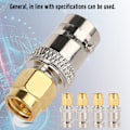 Miniatyrbillede 4 af 8: 5 stk. All-Copper SMA Han til BNC Hun RF Adapter - Høj kvalitet Radiofrekvens Connector