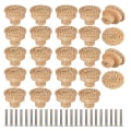 Miniatyrbilde 1 av 5: Rotting rundt trehåndtak dekorative skap Boho møbler natural color 24pcs