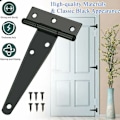 Pikkukuva 4 / 5: 6 set puutarhavajan T-saranoita, taottu teräs, ei ruostu, musta, 15 cm Heavy Duty