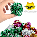 Miniatyrbild 3 av 5: Multicolor 5CM ringer papper 25st rolig katt ringer original polyester film papper boll crinkle ball kattleksak,
