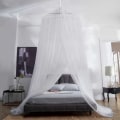 Miniatyrbillede 1 af 5: Myggenet sengetæppe, myggenet til indendørs kingsize seng, udendørs rejsenet, minimum hul: 300 mesh, hurtigt og nemt