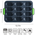 Pikkukuva 5 / 5: Kotitalouksien kehyksetön tummanharmaa mold 12 plus mold,
