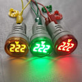 Miniatyrbild 2 av 5: AC Spänningsdisplay 22mm LED Digital Display Voltmeter AC 60V-500V Spänningsmätare Monitor 110v 220v 380V Spänningsdetektor