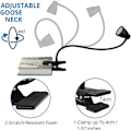Miniatyrbillede 4 af 5: Medium 1 stykker stue soveværelse øjenbeskyttelse led clips lampe usb clip bordlampe læse og lære fylde lys led