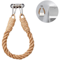 Miniatyrbillede 2 af 5: Hamp Rope Style Creative Wall Decor Toiletrulleholder Perforeret badeværelse toilethåndklæde eller bruseforhæng