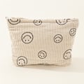 Miniatyrbillede 1 af 3: Makeuptaske Sød smiley fløjlsbukser Toilettaske til rejser beige