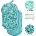 Miniatyrbilde 3 av 5: Blandede farger 8 stk mikrofiber dobbeltsidig Quick Magic Wipe rengjøringsklut for nonstick gryter og panner