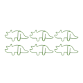 Miniatyrbillede 6 af 8: 100 stk. Cyan Triceratops-formede papirclips - Metalclips til kontorbrug, perfekt til filorganisering