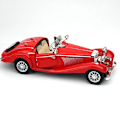 Miniatyrbillede 2 af 4: 1:28 Legering klassisk bil Retro bilmodell prydnad red