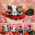 Miniatyrbilde 3 av 5: Home Decor Easter Bunny Gulrot Mynt Veske Lommebok Liten Veske Plysj Leke Dukke Barnegaver