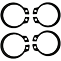 Pikkukuva 4 / 5: 300-osainen musta kirkas set, musta varsi C-tyypin kiinnitysrenkaalla,