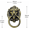 Pikkukuva 1 / 4: Painevalu Lion Head Retro -kotilaatikon oven kaapin kahva (8 kpl)