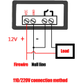 Miniatyrbillede 3 af 5: 12v temperaturregulator dual led digital display smart termostat mikro temperatur kontrol board velegnet til indendørs