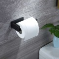 Pikkukuva 3 / 5: WC-paperiteline WC-rullan pidike kylpyhuoneeseen ja keittiöön, ruostumaton teräs, itseliimautuva musta