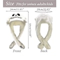 Miniatyrbillede 3 af 5: Ear Moving Jumping Hat Funny Plush Ghost Hat Movable Ears Hat White Ghost