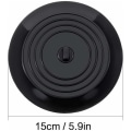 Miniatyrbillede 2 af 5: FDA fødevaregodkendt sort køkkenvask rund silikonestop vandprop silikone gulvafløbsdæksel diameter 15cm