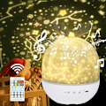 Miniatyrbillede 1 af 5: Cute Deer Bluetooth-fjernbetjening Gratis 6 sæt lys 1W Dream Rotating Projection Light Soveværelses Natlys, for ind